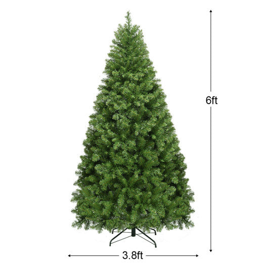 Pre-Lit Artificial PVC Christmas Tree with LED Lights and Stand-6 ft