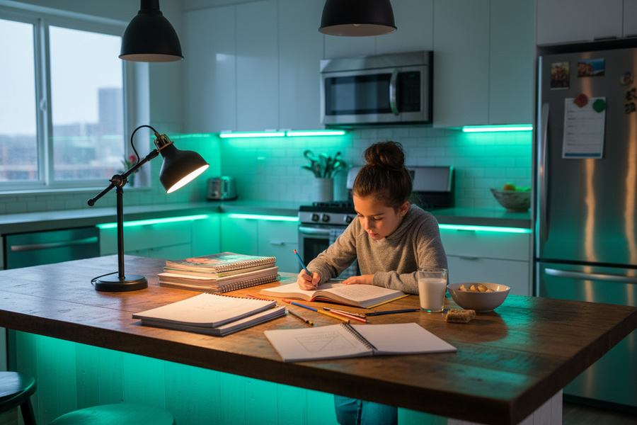 Homework At The Kitchen Table