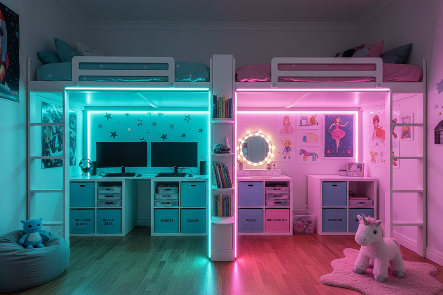 Shared Bedroom Organization