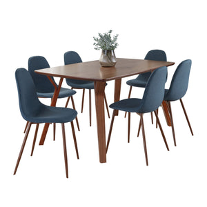 Folia Pebble - 7 Piece Mid Century Modern Dining Set by Couch.com