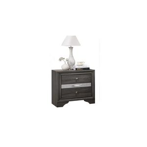 Traditional Queen 5 Piece Storage Bedroom Set in Gray Wood
