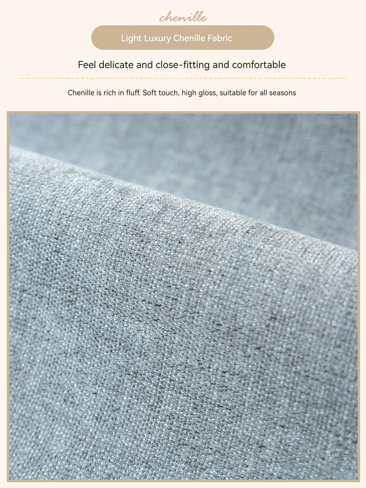 Non-Slip Cat Scratch Furniture Cover for Leather Sofas, Chenille Sofa Towels Covers I