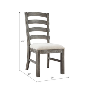 Upholstered Dining Chairs (Set of 2) - Brown - Wood