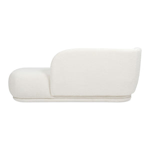 Aire - RAF Modern Rounded Chaise Lounge - Ivory White by Couch.com