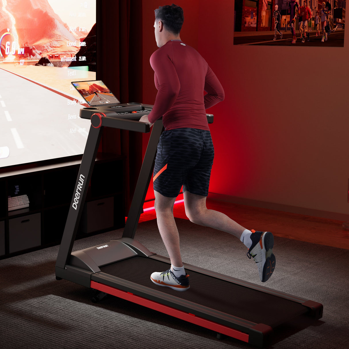DeerRun A1 Pro Move+  6% Incline Foldable Treadmill——2025 Upgraded Chip & NFC Support | 350Lbs, 10mph Silver