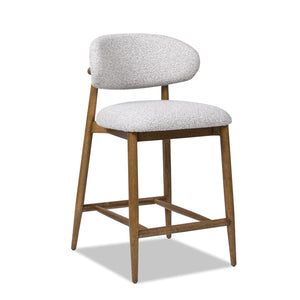 Locke - Modern Upholstered Counter Stool With Frame - Salt / Pepper by Couch.com