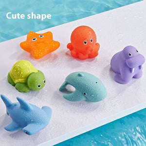 Baby Bath Toys Turtle Sprinkler Net Fish Catching Shark