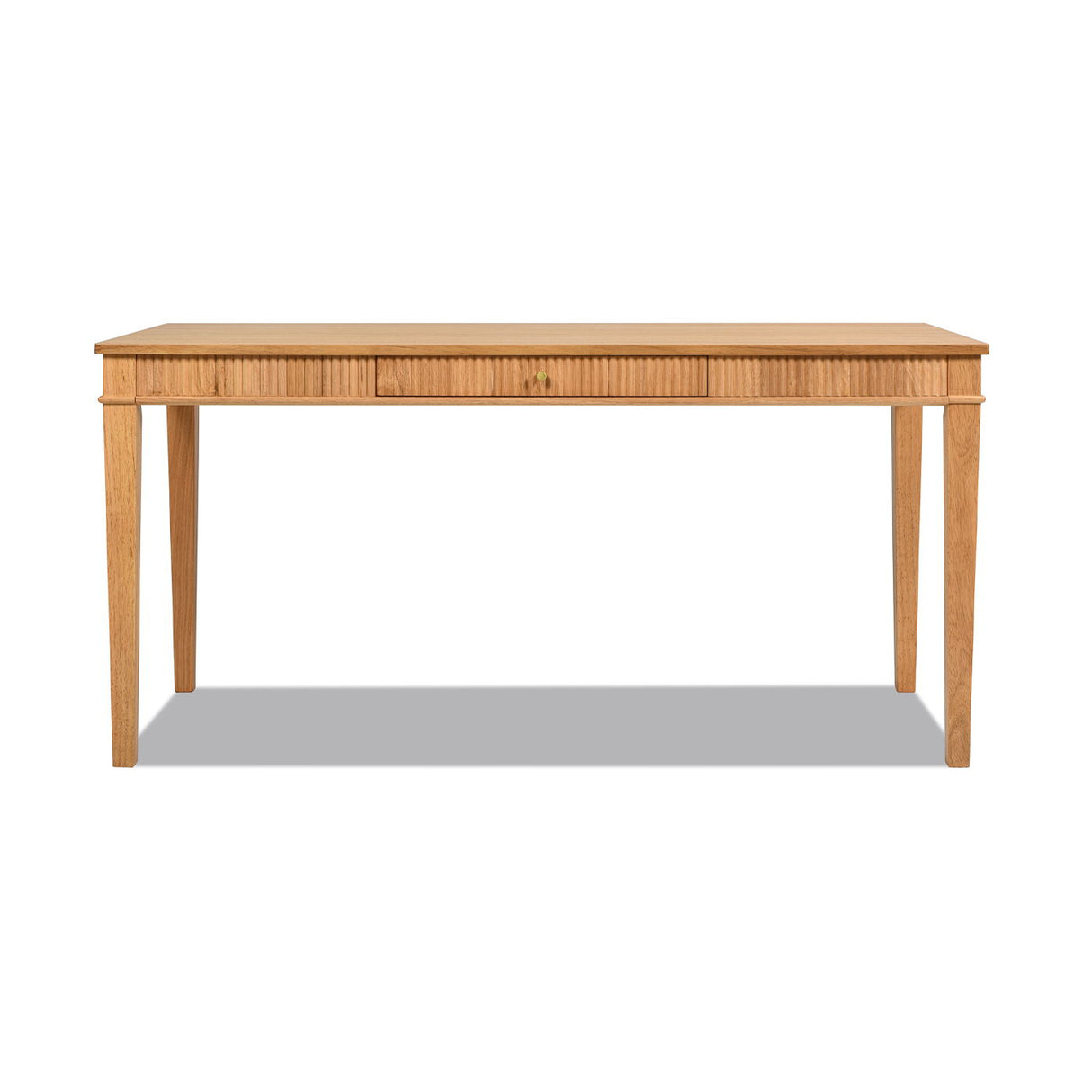 Dumont - Modern Farmhouse 1 Drawer Fluted Home Office Writing Desk - Natural Blonde by Couch.com