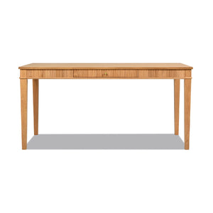 Dumont - Modern Farmhouse 1 Drawer Fluted Home Office Writing Desk - Natural Blonde by Couch.com