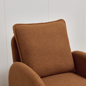 Modern Sherpa Upholstered Accent Chair, Comfortable Living Room Armchair, Lounge Chair For Bedroom, And Office by Couch.com