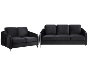 Hathaway - Velvet Fabric Sofa Set by Couch.com