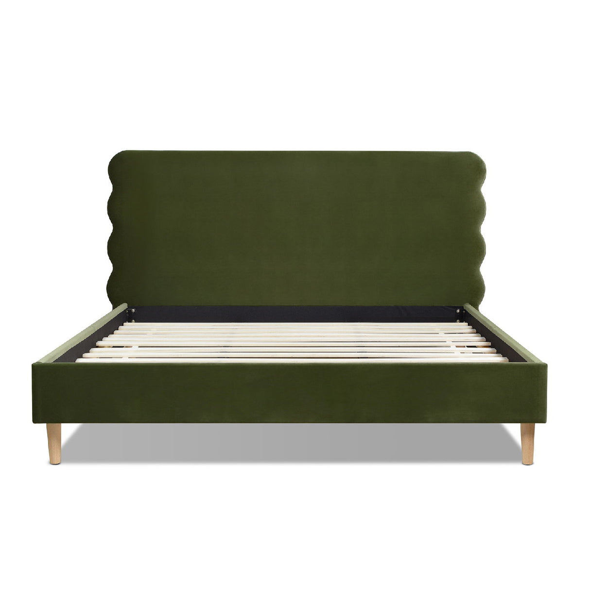 Stockholm - Modern Wavy Headboard Platform Bed by Couch.com