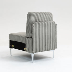 Single Couch Modular Armless Accent Chair With Back Cushion by Couch.com