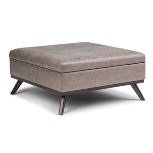 Owen - Multifunctional Square Coffee Table Storage Ottoman by Couch.com
