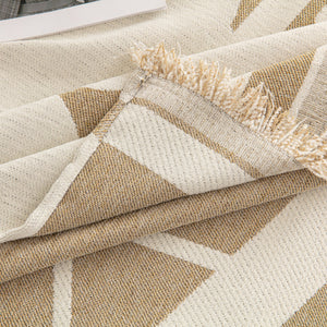 Chenille Jacquard Alphabet Sofa Blanket Cover, L Shape Sofa Cover, Reversible Couch Covers for Dogs