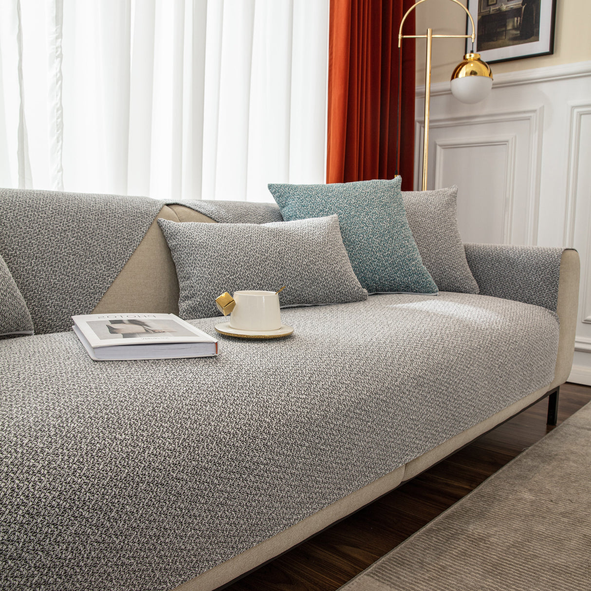 Washable Polyester Sofa Towel, Non-Slip Sofa Seat Covers, and Couch Protectors - Furniture Covers for Pets