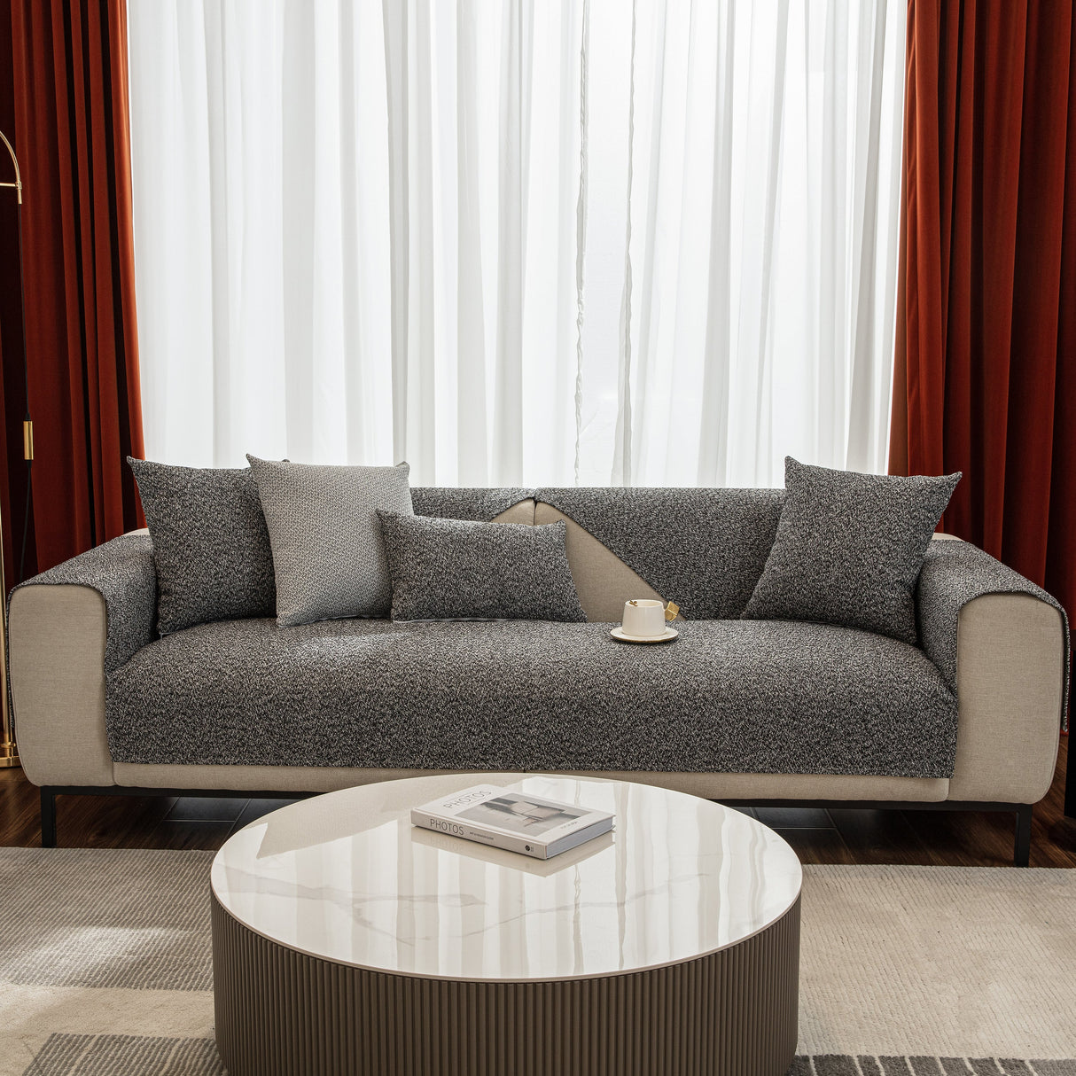 Washable Polyester Sofa Towel, Non-Slip Sofa Seat Covers, and Couch Protectors - Furniture Covers for Pets