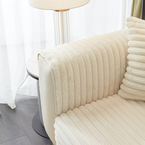 Winter Thickened Rabbit Plush Non-slip Sofa Cushion, Faux Fur Fluffy Furniture Protector