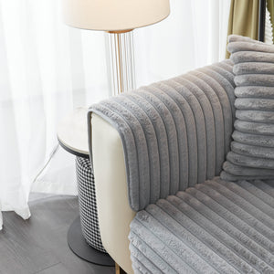 Winter Thickened Rabbit Plush Non-slip Sofa Cushion, Faux Fur Fluffy Furniture Protector