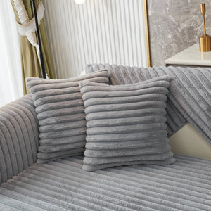 Winter Thickened Rabbit Plush Non-slip Sofa Cushion, Faux Fur Fluffy Furniture Protector