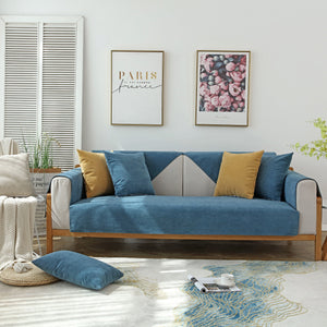 Waterproof Non-Slip Quilted Corduroy Sofa Covers for Pets, Sectional Couch Covers