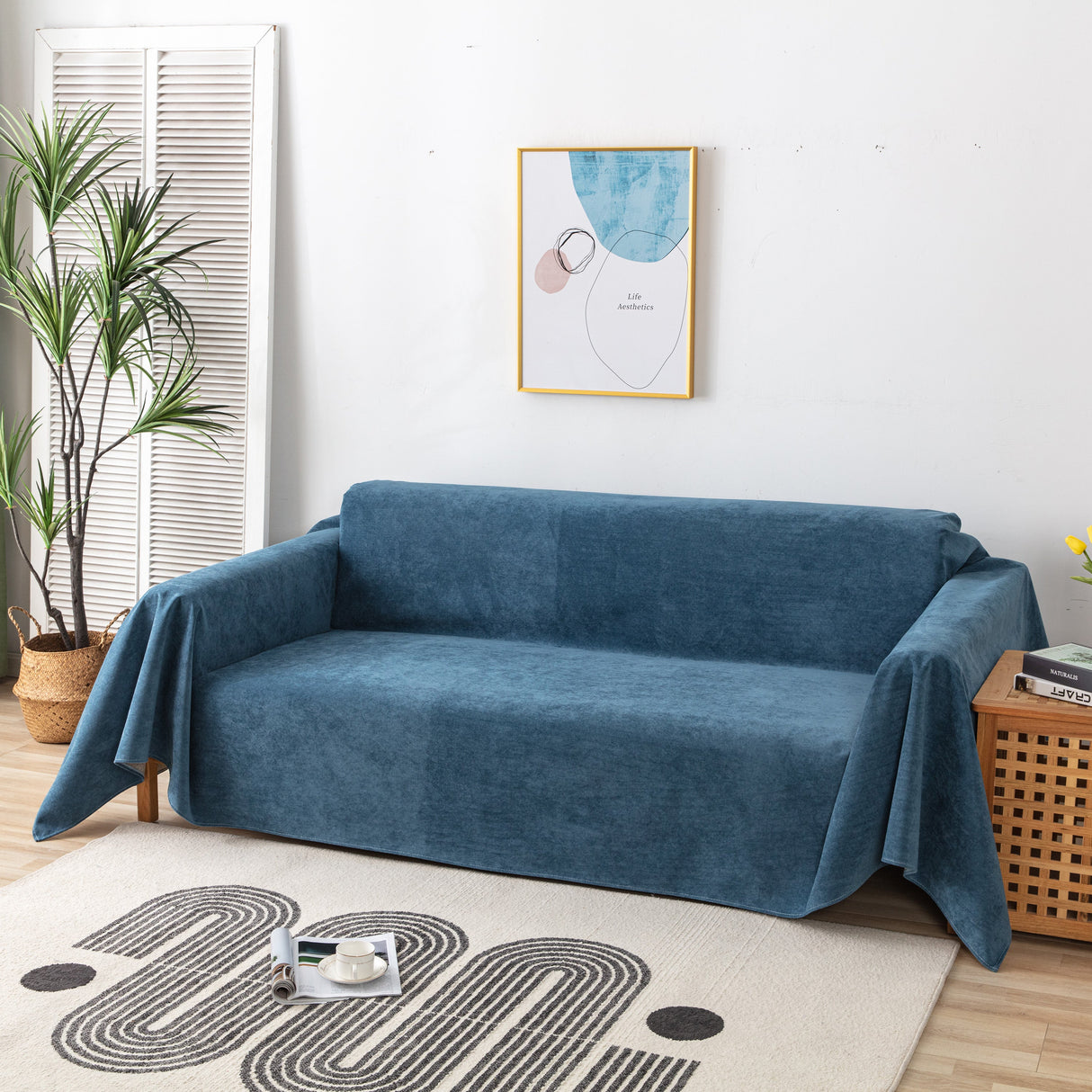 Waterproof Scratch-Resistant Furniture Covers for Pets, Non-Slip Couch Cover Throw