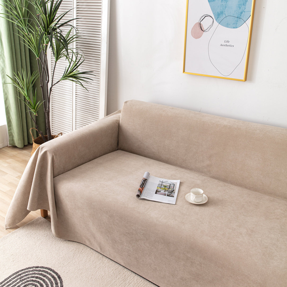 Waterproof Scratch-Resistant Furniture Covers for Pets, Non-Slip Couch Cover Throw