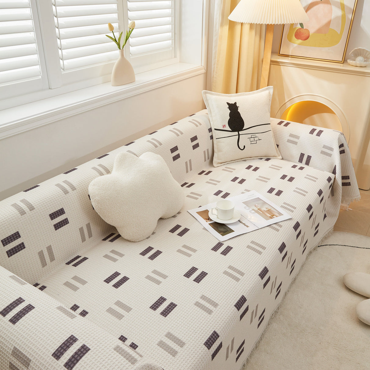 High-Quality Fabric Non-Slip Sofa Cover Throw, Throw Blankets for Couch, Furniture Covers for Pets