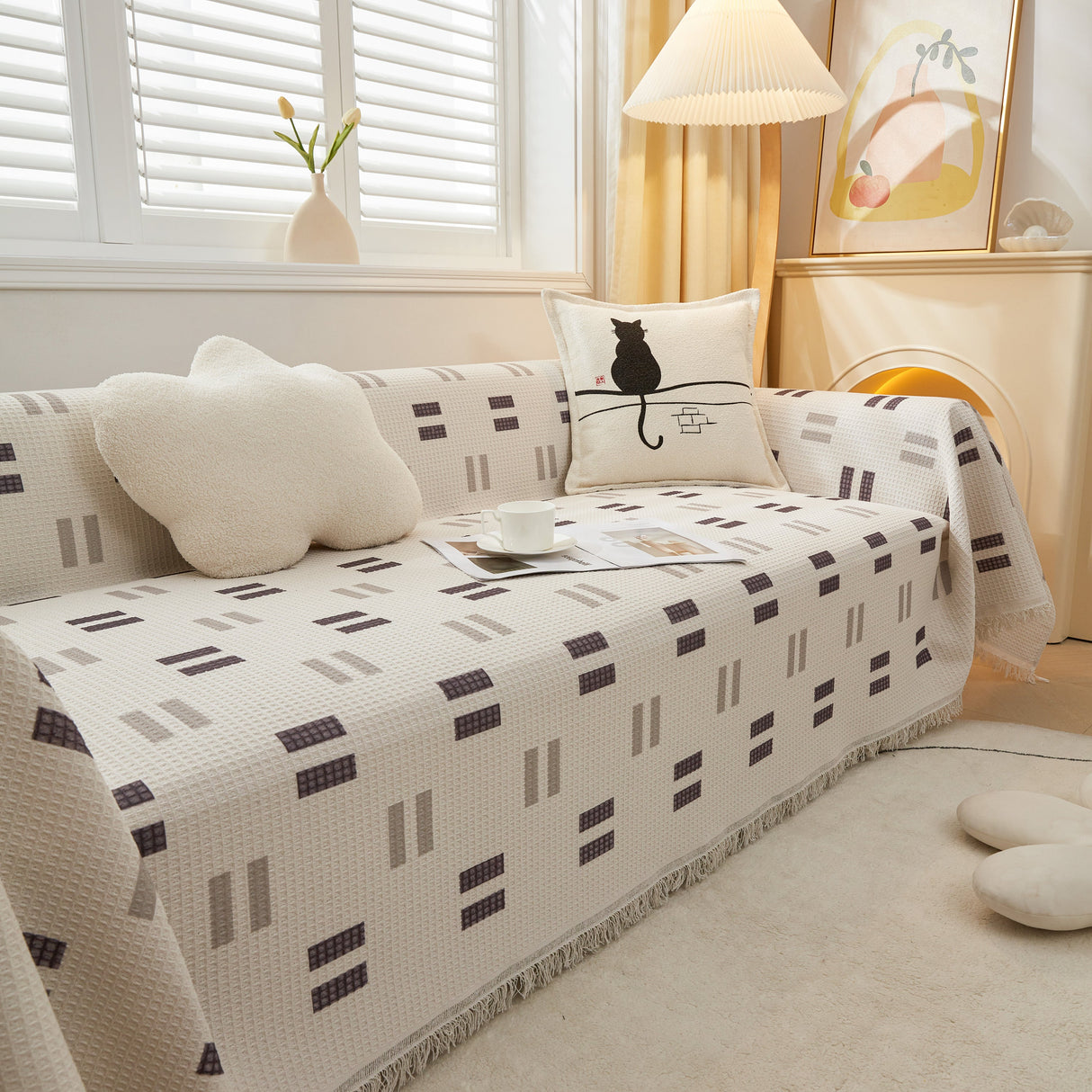 High-Quality Fabric Non-Slip Sofa Cover Throw, Throw Blankets for Couch, Furniture Covers for Pets