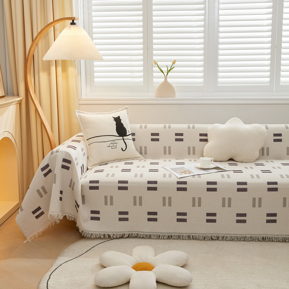 High-Quality Fabric Non-Slip Sofa Cover Throw, Throw Blankets for Couch, Furniture Covers for Pets