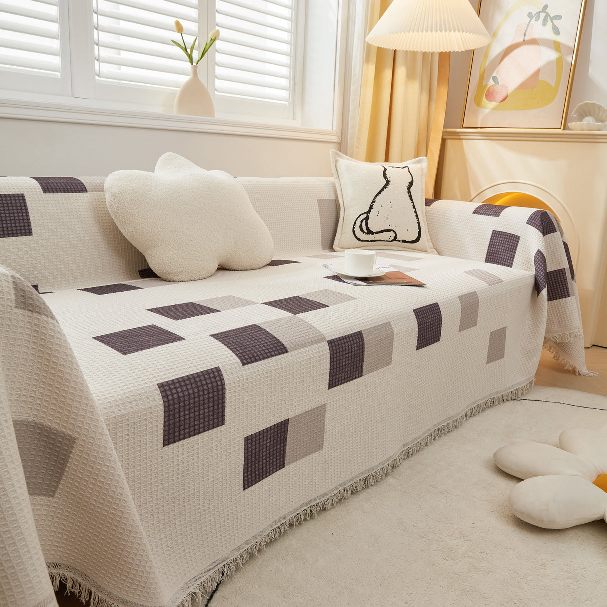 High-Quality Fabric Non-Slip Sofa Cover Throw, Throw Blankets for Couch, Furniture Covers for Pets