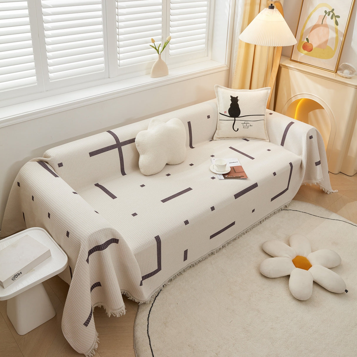 High-Quality Fabric Non-Slip Sofa Cover Throw, Throw Blankets for Couch, Furniture Covers for Pets