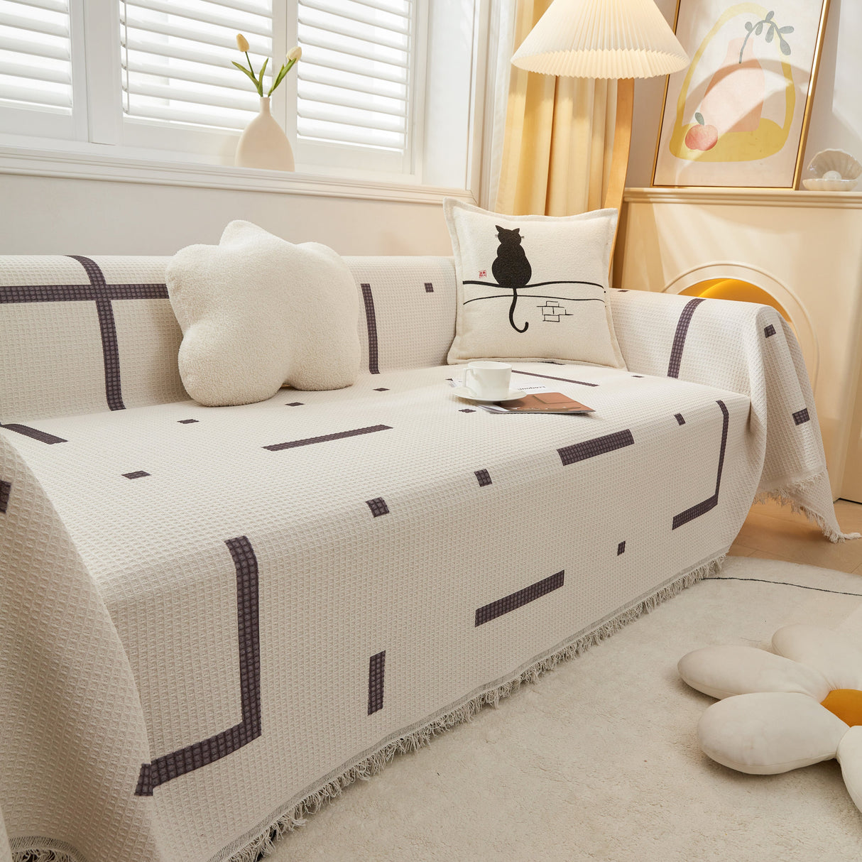 High-Quality Fabric Non-Slip Sofa Cover Throw, Throw Blankets for Couch, Furniture Covers for Pets