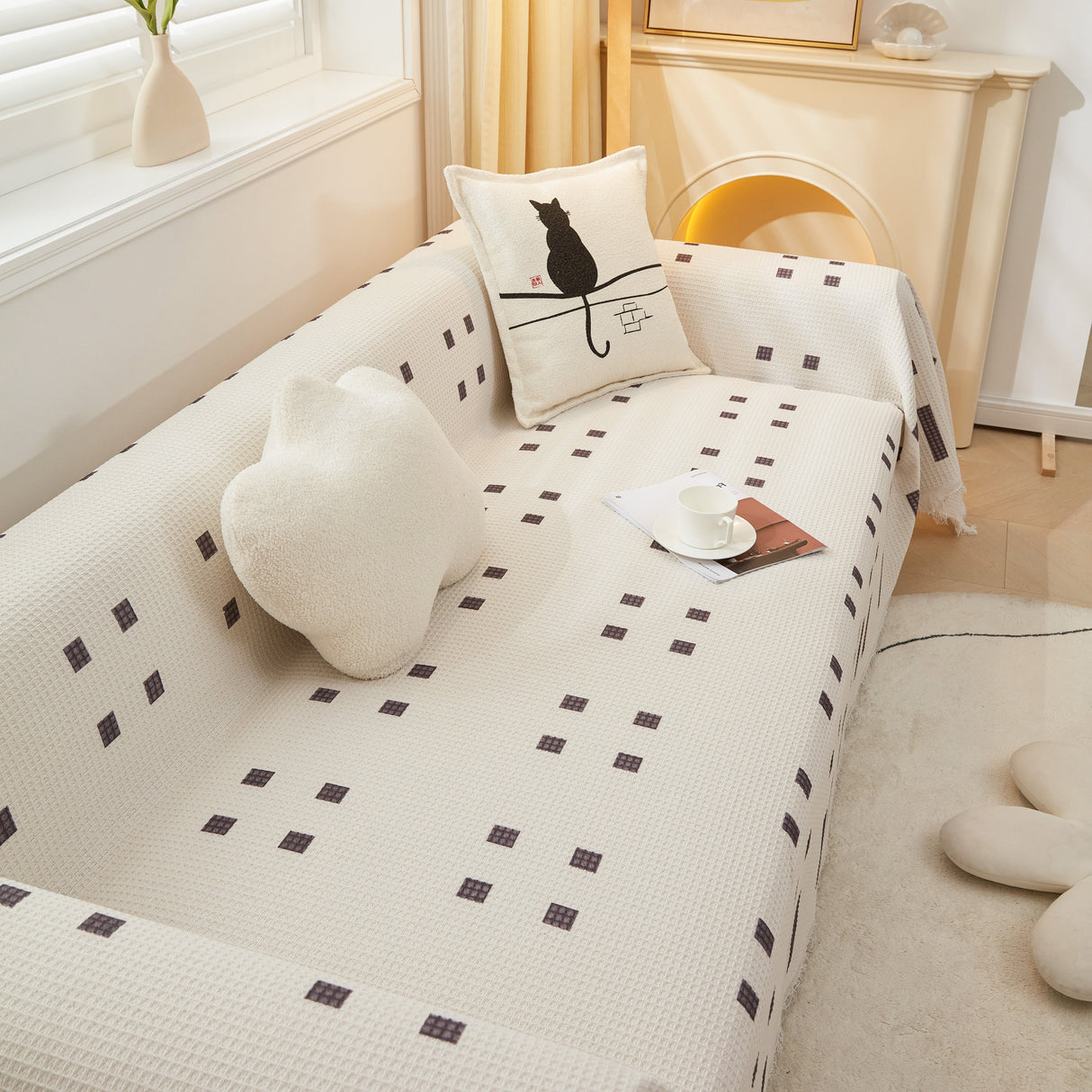 Large Couch Cover Throw, l Shape Sofa Cover for Sectional Couch Pet Friendly Furniture Protector