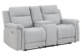 Eco - Console Reclining Loveseat - Gray by Couch.com