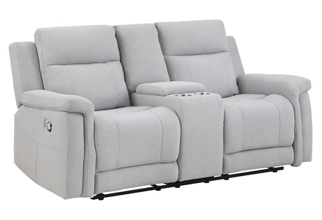 Eco - Console Reclining Loveseat - Gray by Couch.com
