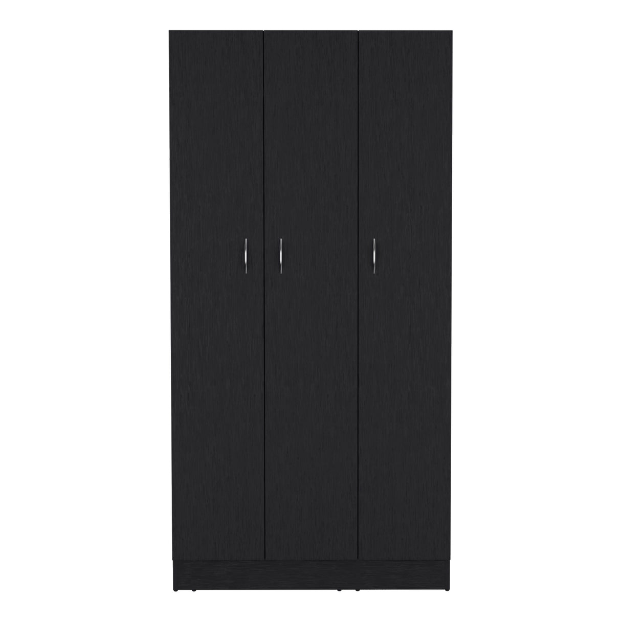 Wardrobe Armoire With 3 Doors And 2 Inner Drawers, 3 Doors - Black by Couch.com