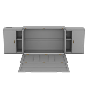 Murphy Bed With Shelves, Cabinets And USB Ports by Couch.com