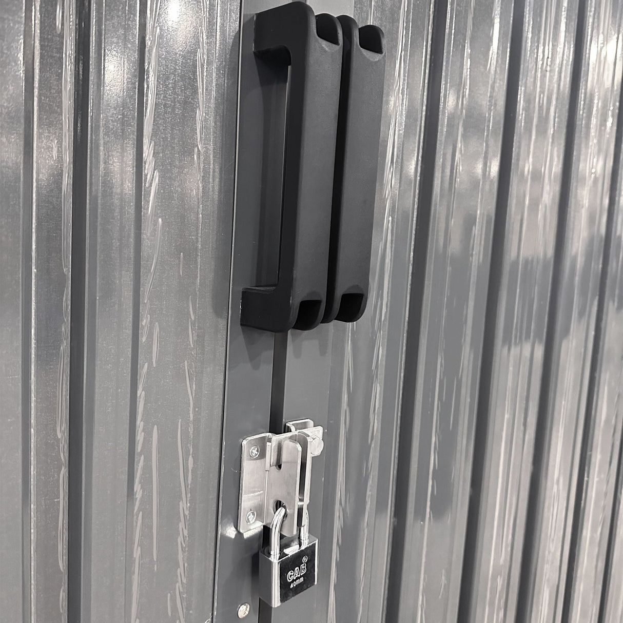 Outdoor Storage Shed, Metal Garden Shed Backyard Utility Tool House Building With 2 Doors And 4 Vents For Car, Truck, Bike, Garbage Can, Tool, Lawnmower by Couch.com