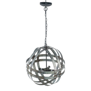 4 Light Galvanized Chandelier, Hanging Light Fixture With Adjustable Chain For Kitchen, Bulb Not Included - Gray by Couch.com