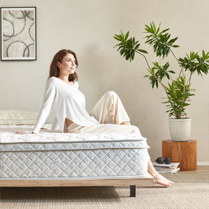 TM Home 12 Inch Hybrid Cooling Memory Foam Mattress