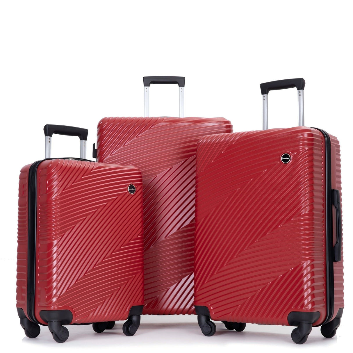 3 Piece Luggage Sets Lightweight Suitcase With Two Hooks, Spinner Wheels, by Couch.com