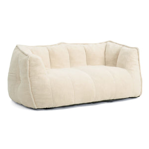 Pamapic 2-Seat Big Teddy Fabric Bean Bag Couch for Dorm Room & Bedroom