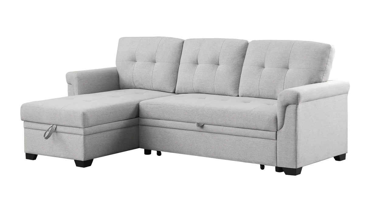 Destiny - Linen Reversible Sleeper Sectional Sofa With Storage Chaise by Couch.com
