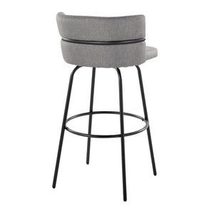 Cinch - Glam / Art Deco Fixed Height Barstool With Swivel & Round Footrest (Set of 2) by Couch.com