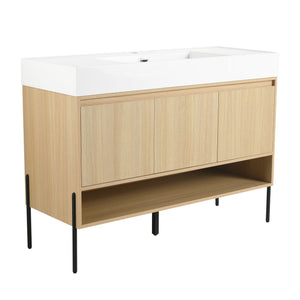 Modern Bathroom Vanity Combo With Single Resin Sink And Storage Cabinet by Couch.com