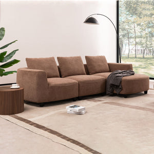 Mid-Century Modern 3 Seater Sofa With Recliner by Couch.com