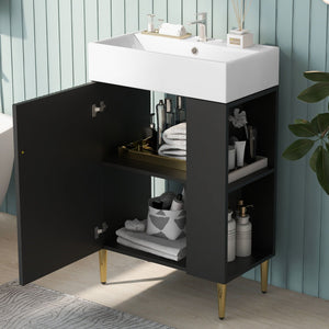 Bathroom Vanity, Combo Cabinet, Bathroom Storage Cabinet, Single Ceramic Sink by Couch.com