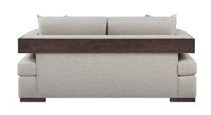 Niamey Loveseat With 2 Toss Pillows - Walnut