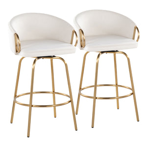 Claire - Contemporary & Glam Counter Stool (Set of 2) by Couch.com